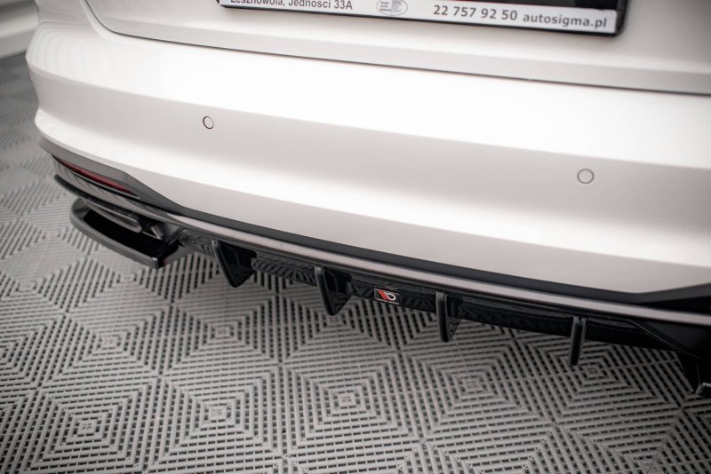 Maxton Diffusor Heck Ansatz für Audi A4 B9 Facelift schwarz Hochglanz AU-A4-B9F-RS1-G