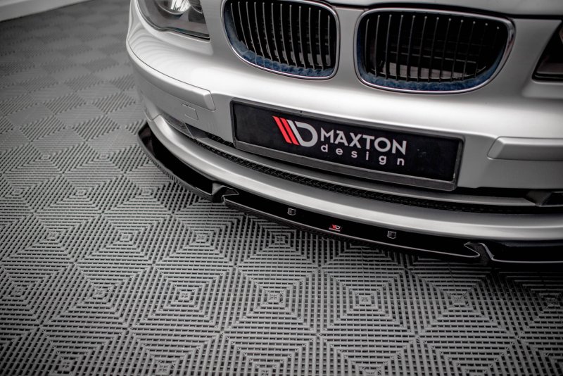 Maxton Front Ansatz V.3 BMW 1er E81 Facelift schwarz Hochglanz BM-1-81F-FD3-G