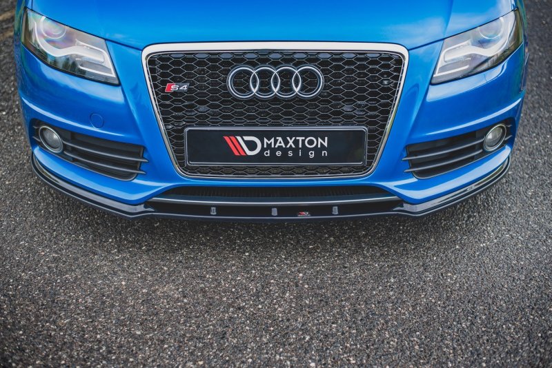 Maxton Front Ansatz für Audi S4 / A4 S-Line B8  schwarz Hochglanz AU-S4-B8-FD1-G