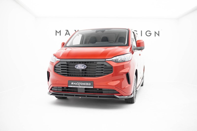 Maxton Front Ansatz V.2 Ford Transit Custom / Tourneo Custom Mk2 schwarz Hochglanz FO-TRC-2-FD2G+FD2R-G