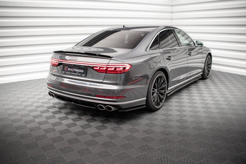 Maxton Heck Ansatz Flaps Diffusor für Audi S8 D5 schwarz Hochglanz AU-S8-D5-RSD1-G