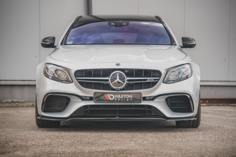 Maxton Front Ansatz V.1 für Mercedes-Benz E63 AMG Kombi/Limousine S213/W213 schwarz Hochglanz ME-E-213-63-ES-FD1-G