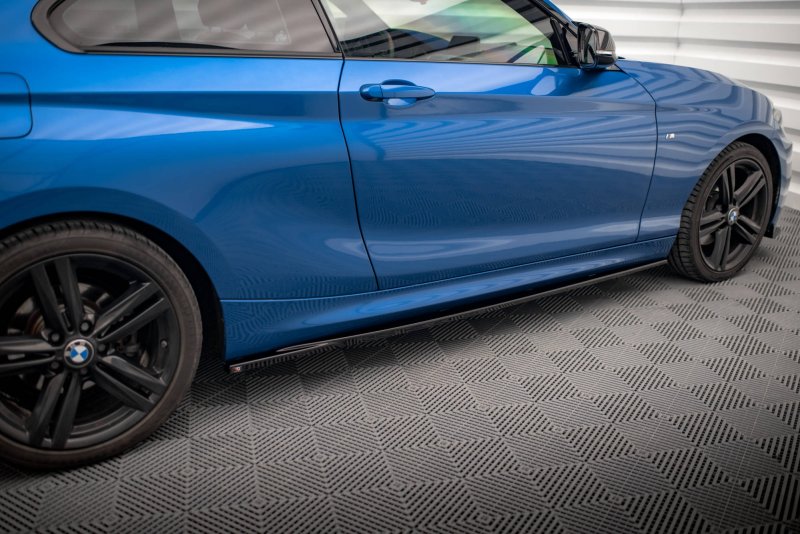 Maxton Seitenschweller Ansatz für BMW 2 M-Paket F22 schwarz Hochglanz BM-2-22-MPACK-SD1-G