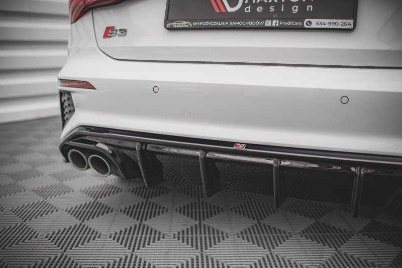 Maxton Diffusor Heck Ansatz Audi S3 Sportback 8Y schwarz Hochglanz AU-A3-8Y-SLINE-RS1-G