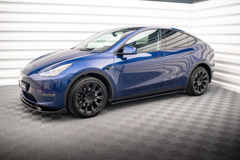 Maxton Seitenschweller Ansatz für V.2 für Tesla Model Y schwarz Hochglanz TE-MODELY-1-SD2-G