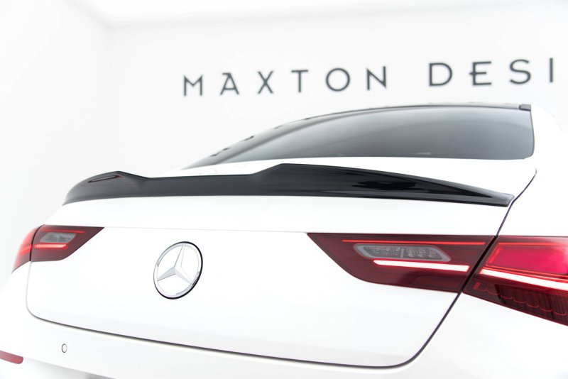 Maxton Spoiler CAP Abrisskante 3D Mercedes-Benz CLA Coupe C118 Facelift schwarz Hochglanz ME-CLA-118-CAP2-G