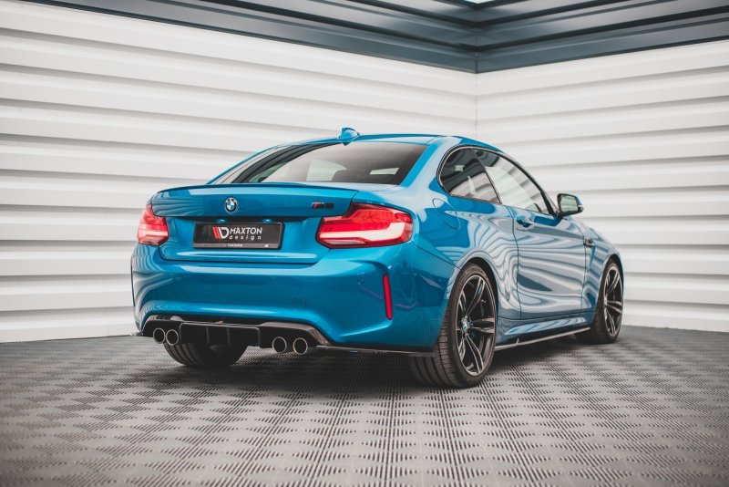 Maxton Heck Ansatz Flaps Diffusor V.3 für BMW M2 F87 schwarz Hochglanz BM-2-87-M-RSD3-G
