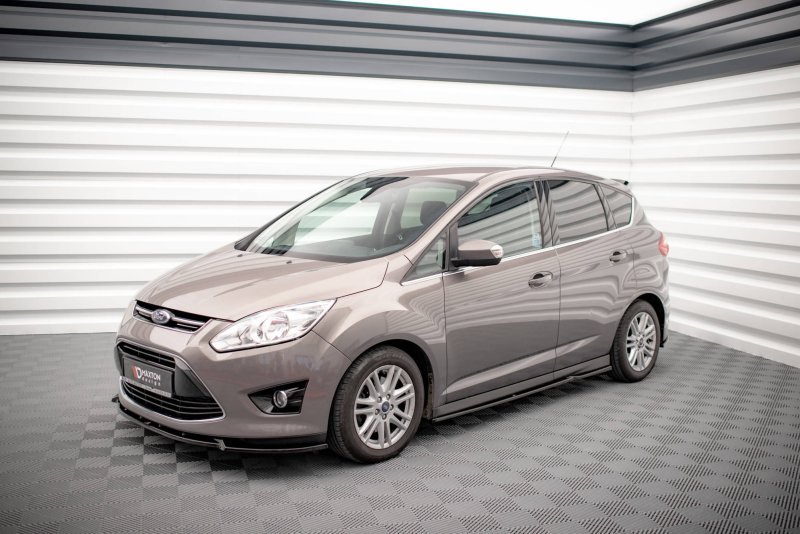 Maxton Seitenschweller Ansatz für Ford C-Max Mk2 schwarz Hochglanz FO-CMAX-2-SD1-G