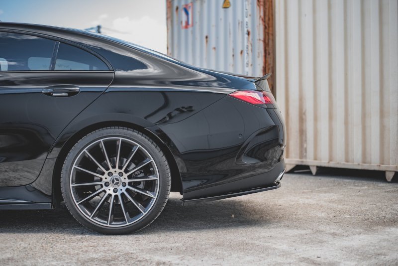 Maxton Mittlerer Diffusor Heck Ansatz für Mercedes-Benz CLS AMG-Line C257 schwarz Hochglanz ME-CLS-257-AMGLINE-RD1-G