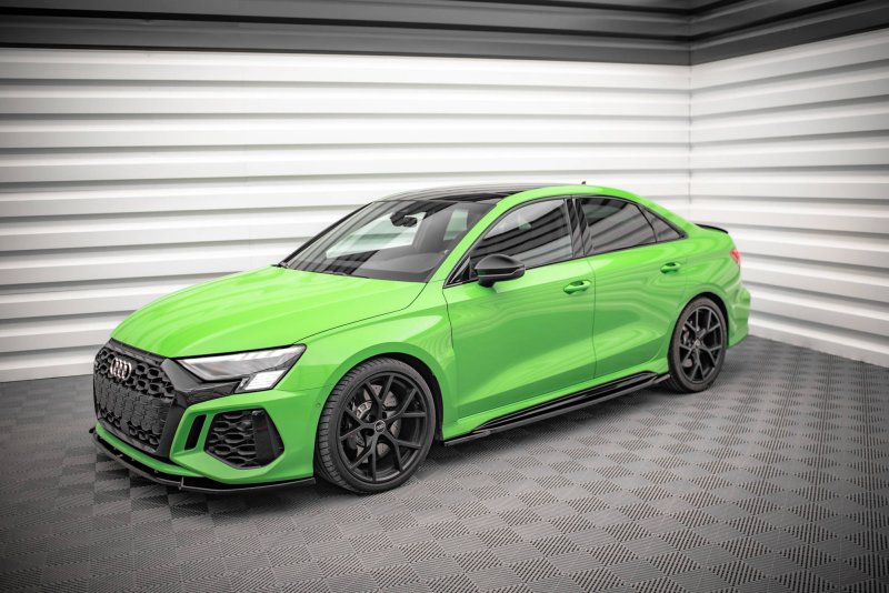 Maxton Seitenschweller Ansatz für Audi RS3 8Y schwarz Hochglanz AU-RS3-8Y-S-SD1-G