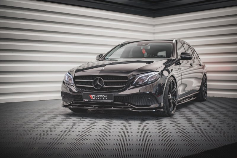 Maxton Front Ansatz für Mercedes-Benz E W213 schwarz Hochglanz ME-E-213-FD1-G