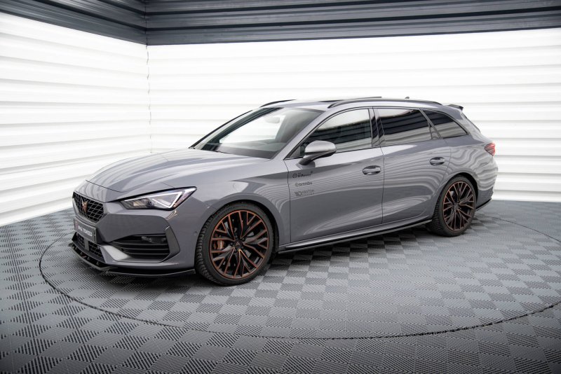 Maxton Seitenschweller Ansatz Cupra Leon Aero Mk1 schwarz Hochglanz CU-LE-1-AERO-SD1-G