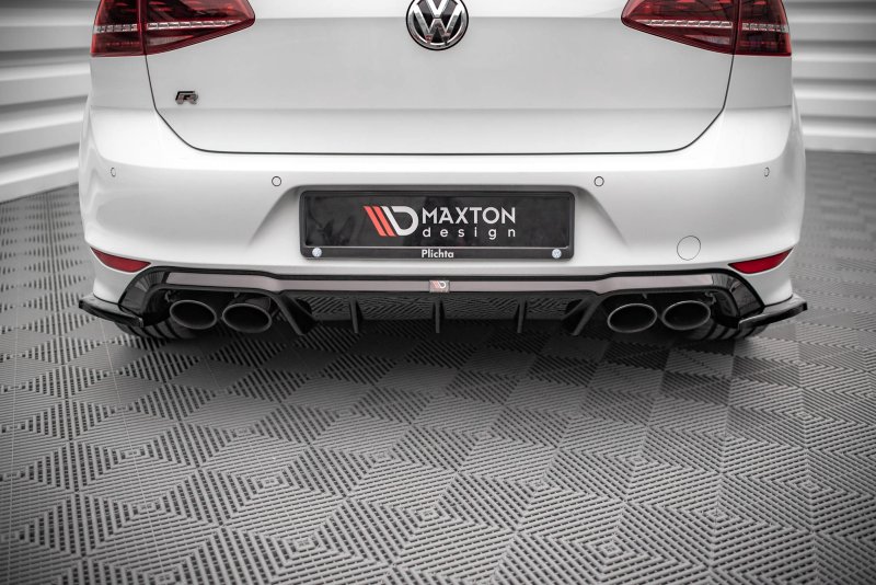 Maxton Heck Ansatz Flaps Diffusor V.4 für Volkswagen Golf R Mk7 schwarz Hochglanz VW-GO-7-R-RSD4-G