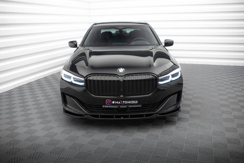 Maxton Front Ansatz V.2 BMW 7 G11 / G12 Facelift schwarz Hochglanz BM-7-11F-FD2-G
