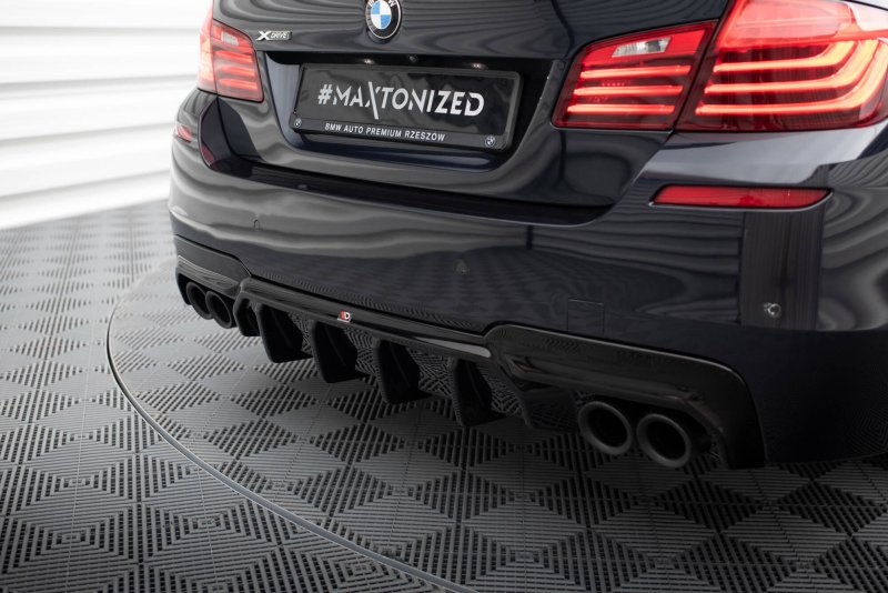 Maxton Diffusor Heck Ansatz V.2 BMW 5er M-Paket F10 / F11 (Version mit zwei Doppelauspuffanlagen) BM-5-10-MPACK-RS2GOO_OO