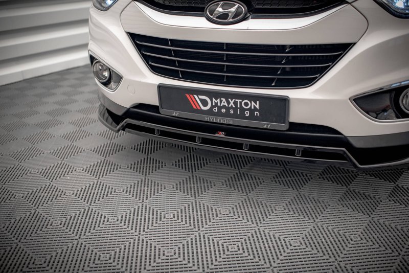 Maxton Front Ansatz für Hyundai ix35 Mk1 schwarz Hochglanz HY-IX35-1-FD1G+FD1R-G