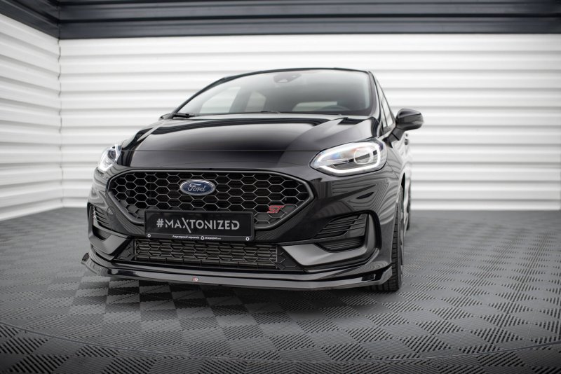 Maxton Front Ansatz V.3 Ford Fiesta ST / ST-line Mk8 Facelift schwarz Hochglanz FO-FI-8F-ST-FD3-G