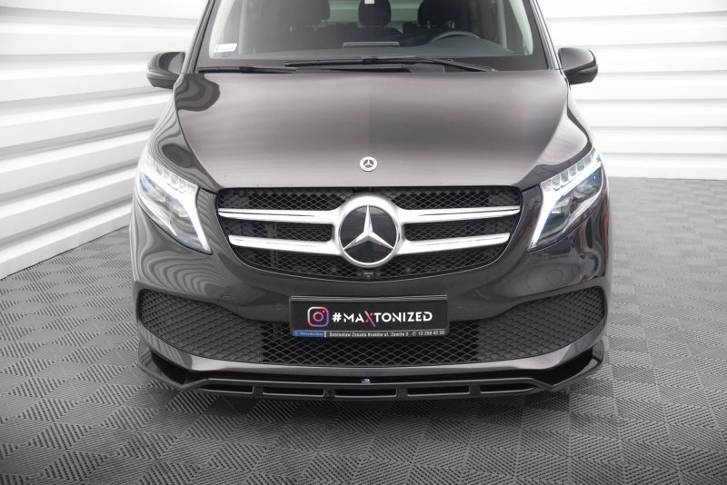 Maxton Front Ansatz V.2 Mercedes-Benz V-Klasse W447 Facelift schwarz Hochglanz ME-V-447F-FD2G+FD2R-G