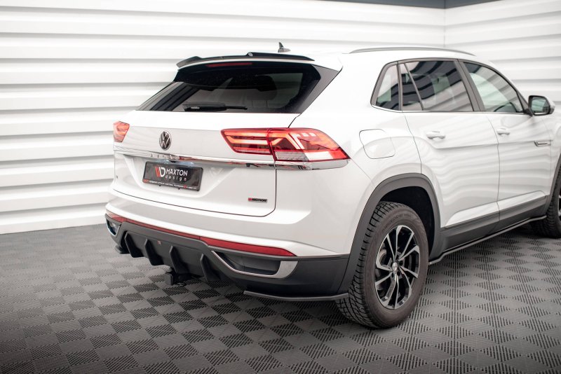 Maxton Diffusor Heck Ansatz für Volkswagen Atlas Cross Sport schwarz Hochglanz VW-AT-1-CRS-RS1-G