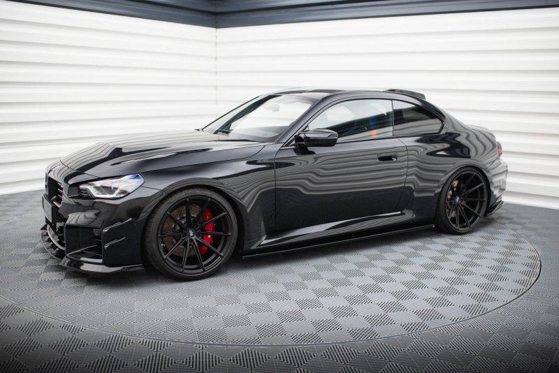 Maxton Seitenschweller Ansatz für V.3 für BMW M2 G87 schwarz Hochglanz BM-M2-G87-SD3-G