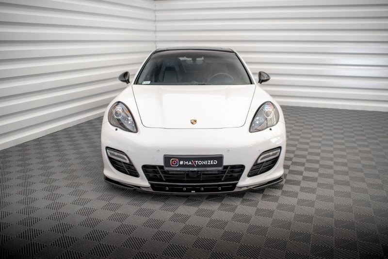Maxton Front Ansatz V.2 für Porsche Panamera Turbo Sport Design Package 970 schwarz Hochglanz PO-PA-970-TURBO-FD2-G