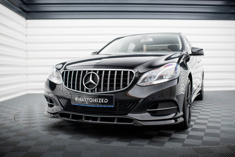 Maxton Front Ansatz Mercedes-Benz E W212 Facelift schwarz Hochglanz ME-E-212F-FD1-G