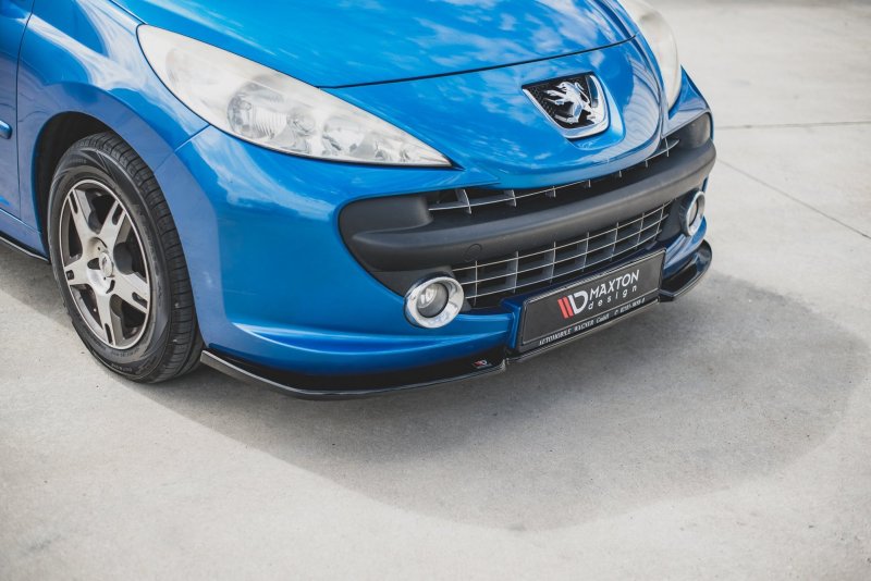 Maxton Front Ansatz für Peugeot 207 Sport schwarz Hochglanz PE-207-SPORT-FD1-G