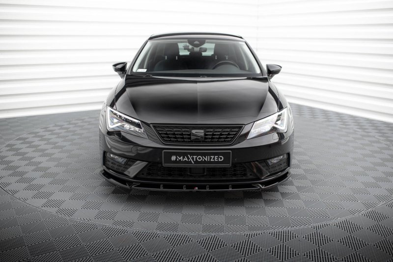Maxton Front Ansatz V.1 Seat Leon Mk3 Facelift schwarz Hochglanz SE-LE-3F-FD1-G