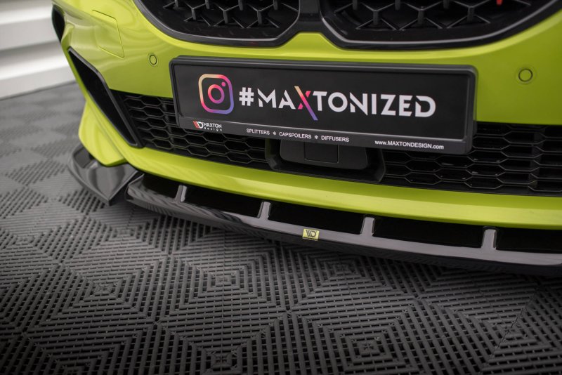 Maxton Front Ansatz V.6 für BMW 1er F40 M-Paket / M135i  schwarz Hochglanz BM-1-40-M-FD4-G