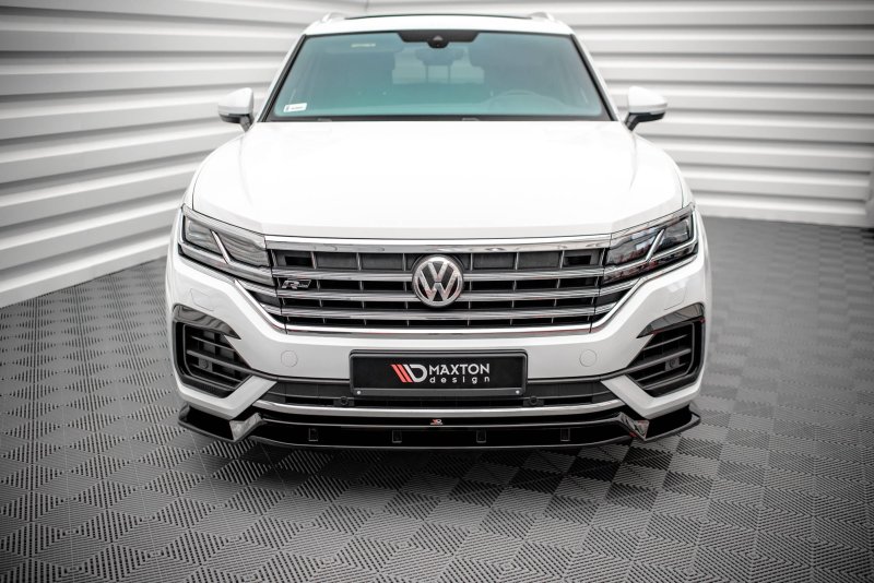 Maxton Front Ansatz für Volkswagen Touareg R-Line Mk3 schwarz Hochglanz VW-TO-3-RLINE-FD1G+FD1R-G