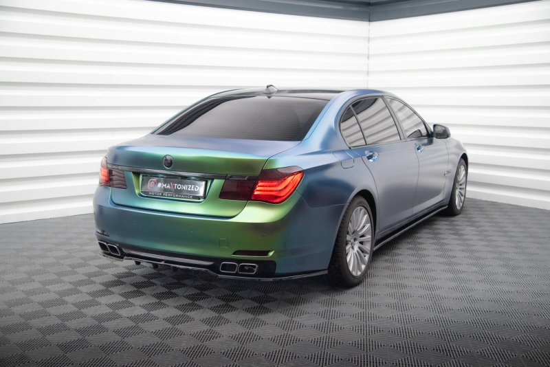Maxton Mittlerer Cup Diffusor Heck Ansatz BMW 7 F01 schwarz Hochglanz BM-7-01-LONG-RD1G+RD2-G