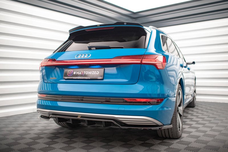 Maxton Mittlerer Diffusor Heck Ansatz DTM Look für Audi e-tron schwarz Hochglanz AU-ETRON-1-RD1G+RD2-G