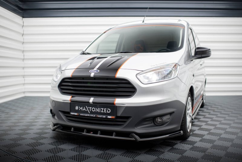 Maxton Front Ansatz Ford Transit Courier Mk1 schwarz Hochglanz FO-TR-COU-1-FD1-G