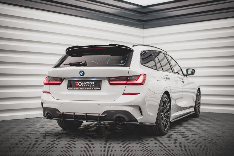 Maxton Spoiler CAP für BMW 3er Touring G21 M-Paket schwarz Hochglanz BM-3-21-MPACK-CAP1-G