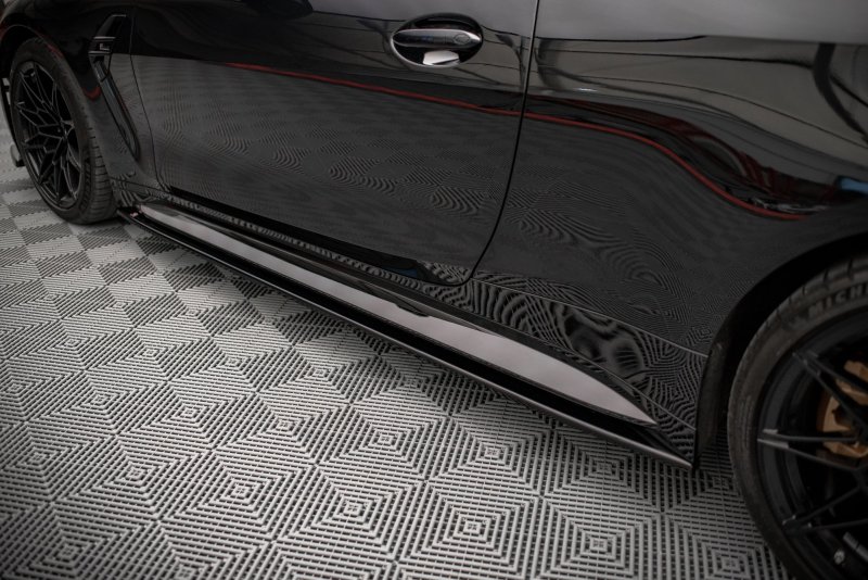 Maxton Seitenschweller Ansatz für V.2 für BMW M4 G82 schwarz Hochglanz BM-4-G82-M-SD2-G