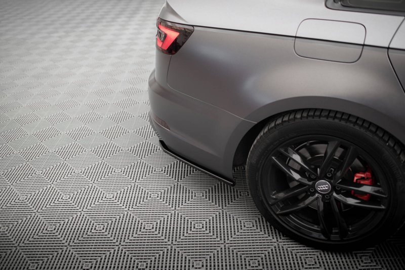 Maxton Heck Ansatz Flaps Diffusor V.3 Audi A4 S-line B9 schwarz Hochglanz AU-A4-B9-SLINE-RSD3-G