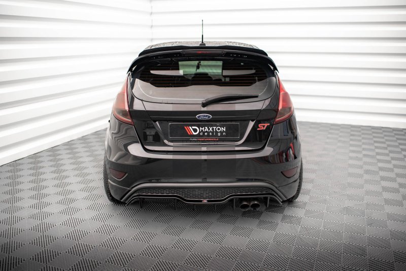 Maxton Diffusor Heck Ansatz für Ford Fiesta ST (5-Türige version) Mk7 Facelift schwarz Hochglanz FO-FI-7F-ST-5D-RS1-G