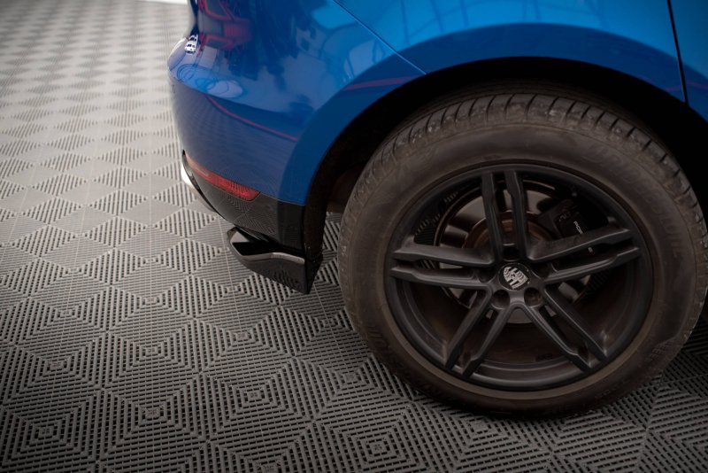 Maxton Heck Ansatz Flaps Diffusor für Porsche Macan Mk1 schwarz Hochglanz PO-MA-1-RSD1-G