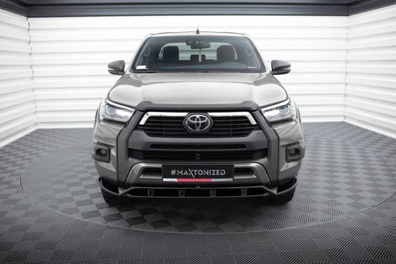 Maxton Front Ansatz Toyota Hilux Invincible Mk8 Facelift schwarz Hochglanz TO-HI-8-INV-FD1G+FD1R-G