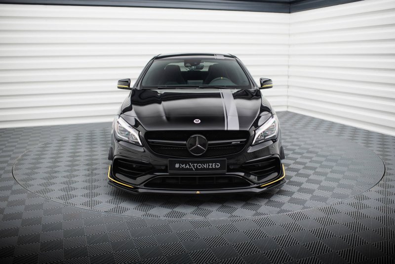 Maxton Front Ansatz V.3 Mercedes-AMG CLA 45 Aero C117 Facelift schwarz Hochglanz ME-CLA-117-45-AMG-AERO-FD1-G