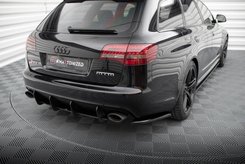 Maxton Heck Ansatz Flaps Diffusor für Audi RS6 Avant C6 schwarz Hochglanz AU-RS6-C6-RSD1-G