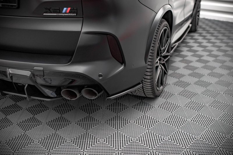 Maxton Heck Ansatz Flaps Diffusor für BMW X5M F95 schwarz matt BM-X5M-05-RSD1-T