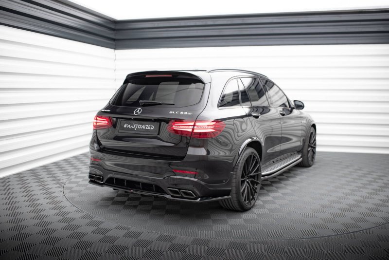 Maxton Mittlerer Cup Diffusor Heck Ansatz V.2 Mercedes-AMG GLC 63 SUV X253 schwarz Hochglanz ME-GLC-X253-63-RD3G+RD4-G