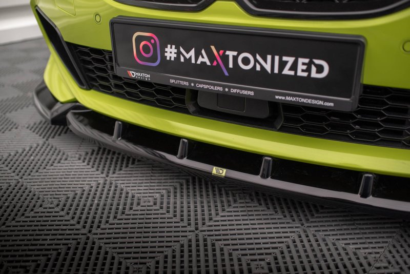 Maxton Front Ansatz V.7 für BMW 1er F40 M-Paket / M135i  schwarz Hochglanz BM-1-40-M-FD5-G