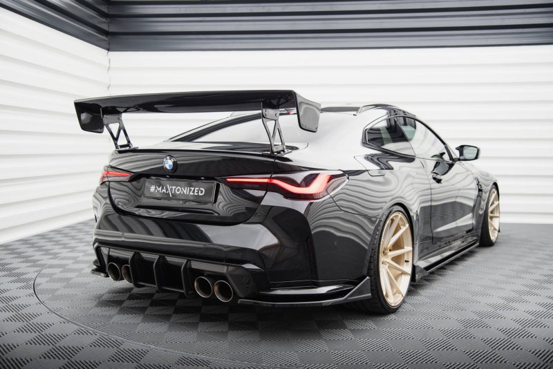 Maxton Heck Ansatz Flaps Diffusor V.4 BMW M4 G82 schwarz Hochglanz BM-4-G82-M-RSD4-G