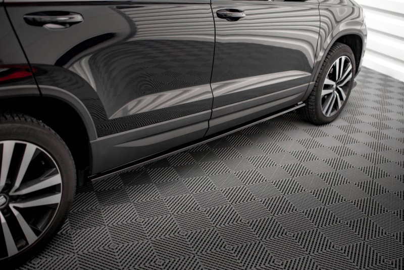 Maxton Seitenschweller Ansatz für Seat Ateca Mk1 schwarz Hochglanz SE-AT-1-SD1-G