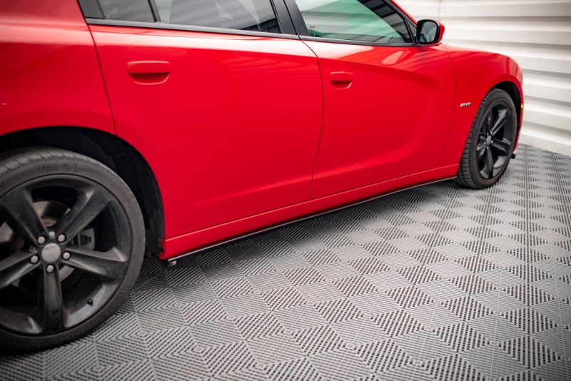 Maxton Seitenschweller Ansatz für Dodge Charger RT Mk7 Facelift schwarz Hochglanz DO-CH-2-RT-SD1-G