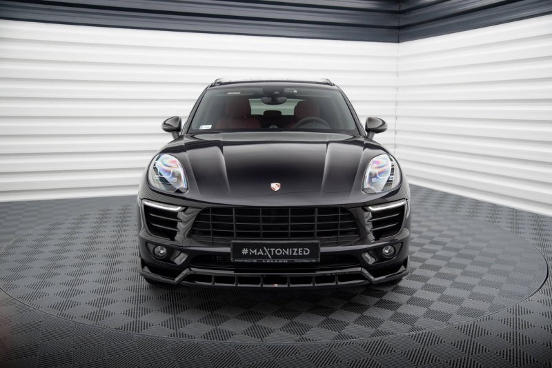 Maxton Front Ansatz V.3 Porsche Macan Mk1 schwarz Hochglanz PO-MA-1-FD3G+FD3R-G