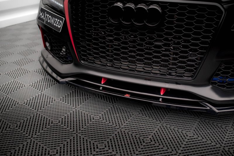 Maxton Front Ansatz Audi A7 RS7 Look C7 schwarz Hochglanz AU-A7-C7-RS7LOOK-FD1-G