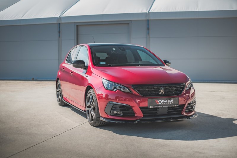 Maxton Front Ansatz V.1 für Peugeot 308 GT Mk2 Facelift schwarz Hochglanz PE-308-2F-GT-FD1-G